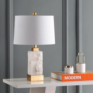 Eloise 23" Alabaster/Metal LED Table Lamp - JONATHAN Y